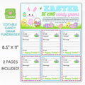 Be Kind Easter Candy Gram Fundraiser Sheet